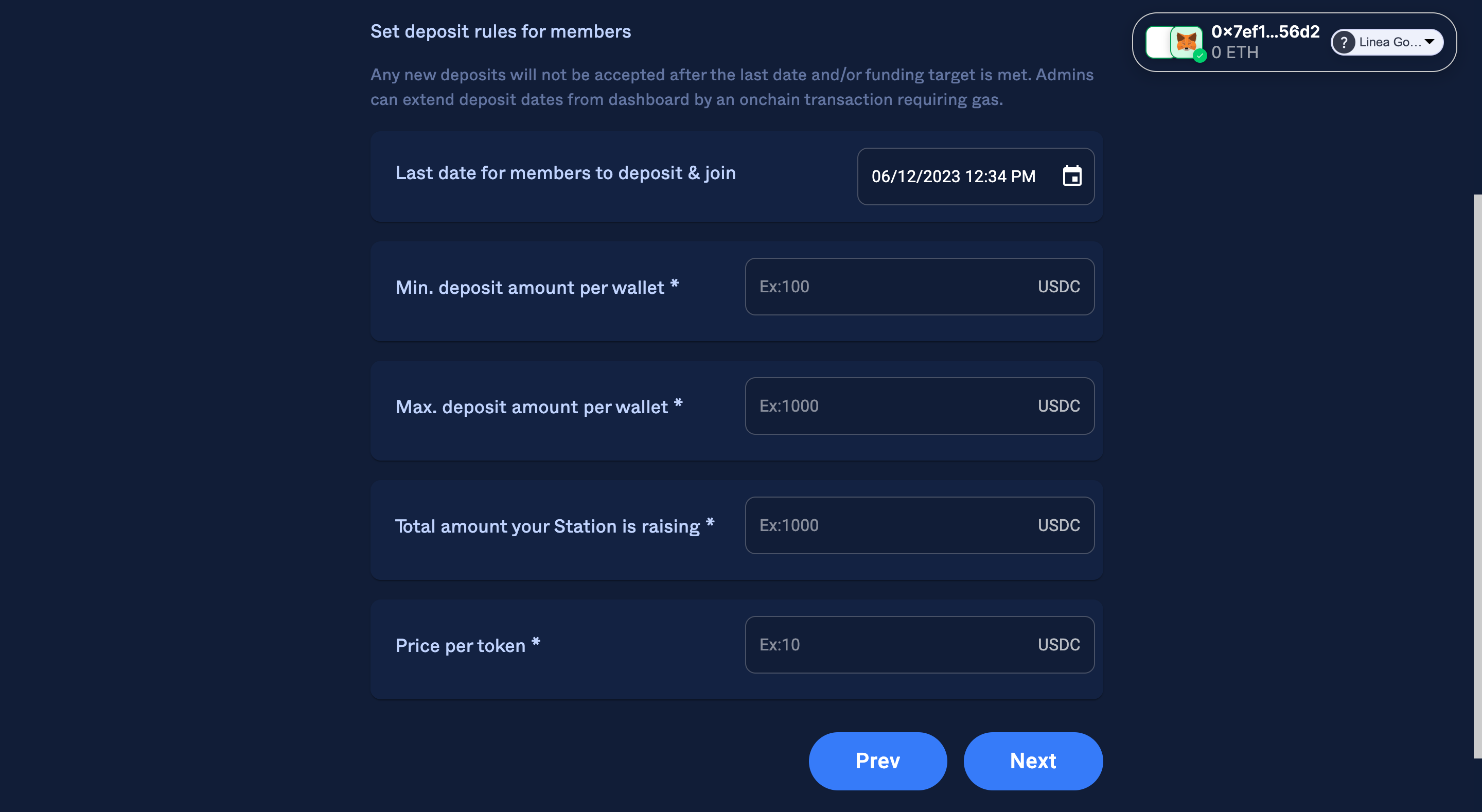 Select token type